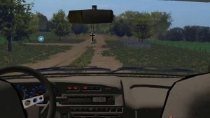 ВАЗ 21099 буксует в грязи