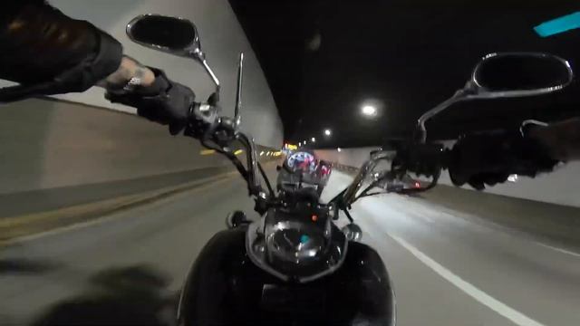 Honda Shadow 150 night highway ride gopro pov motorcycle topspeed