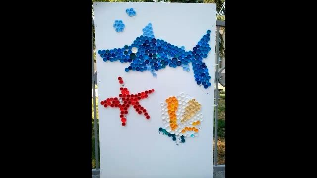 Выставка "Искусство из бутылочной пробки" (Изкуство от капачки от бутилки). Царево. Август 2021 смотреть онлайн