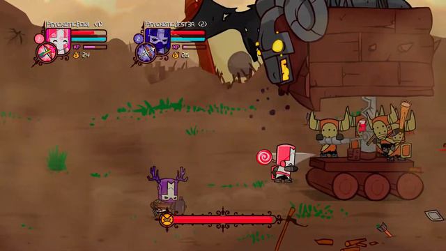 LOLLIPOP!!! Two idiots play Castle Crashers смотреть онлайн