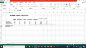 Microsoft Excel: Students Results Computation Using Microsoft Excel