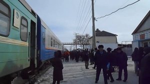 Станция Шалкар (Шалқар) - с поезда в обход вокзала и на площадь с машинами