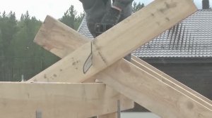 Монтаж стропильной системы для  Дома из бруса в Екатеринбурге