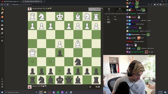 xQc loses a chess game in 4 moves смотреть онлайн