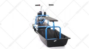 Мотобуксировщик Нева МС1-ZS GB225 с санями 3D обзор.
