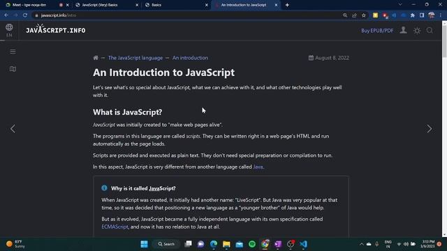 JavaScript Introduction - [ Lecture 1 ]