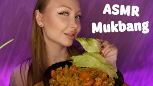 ASMR Mukbang Плов / Асмр Ответы на вопросы / Итинг / Eating / Разговорный мукбанг