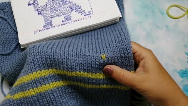 Вышивание по лицевой глади, вышивка на вязаном полотне, вышивание узора лицевыми петлями