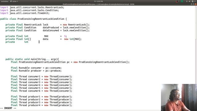 Use ReentrantLock Condition class to implement Producer Consumer design pattern : java live coding
