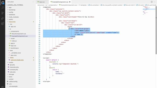 Input Binding In Vue | Laravel + Vue Tutorial | @knowledgethrusters