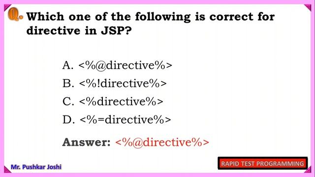 Advance Java MCQ ||Part 8 || Rapid Test Programming || Joshi Pushkar D. смотреть онлайн