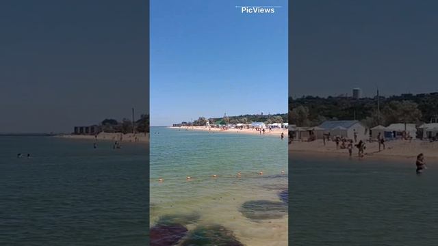 Голубицкая Азовское море Центральный пляж сегодня 4 июня 2024. Какая обстановка на море пляже