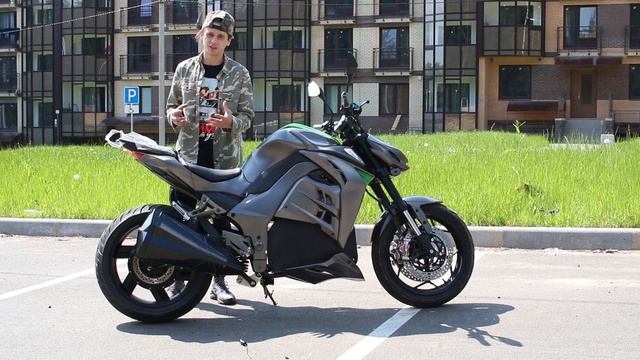 Электромотоцикл Kawasaki Z1000 (Китайская версия) Самый Мощный МоторКолесо смотреть онлайн