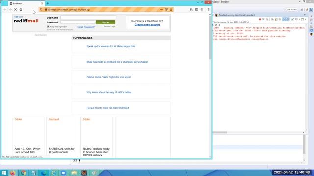 Handle Unexpected Java Alert in Selenium