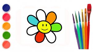 рисуем цветы | Draw a flower for kids | как рисовать цветы