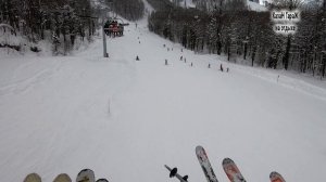 Красная поляна... февраль 2023... обзор всех зеленых трасс...