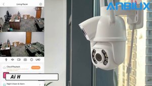 8MP 4K PTZ Wifi камера с двумя объективами и двойным экраном