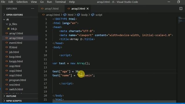JS ARRAY ASSOCIATIVE смотреть онлайн