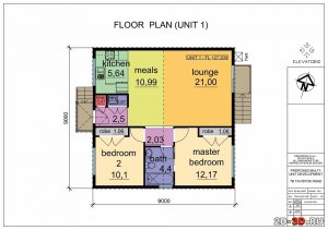 Проекты одноэтажных австралийских домов в AutoCAD Масштаб 1 : 100