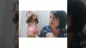 Одежда на куклу Паола Рейна. Пончо,шапочка,платье по МК Оксаны Лифенко.