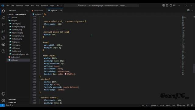Landing Page Using HTML and CSS | Project using HTML and CSS | suraj00_ vlogs