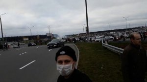 Взрыв светошумовой гранаты возле Куропат, Минск 01.11.2020