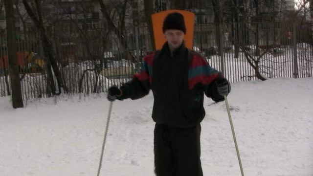 Передвижение на лыжах змейкой