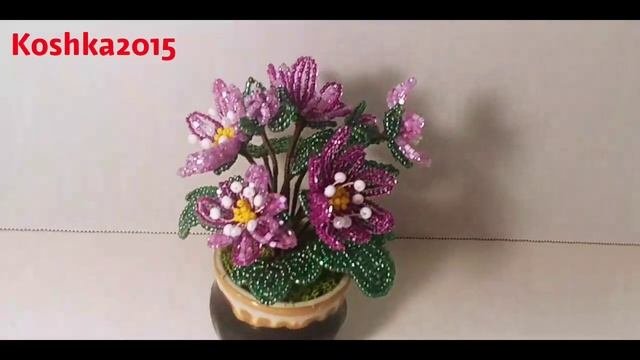 ПЕЧЕНОЧНИЦА/ПЕРЕЛЕСКА из бисера Анонс к МК от Koshka2015 - цветы из бисера, бисероплетение