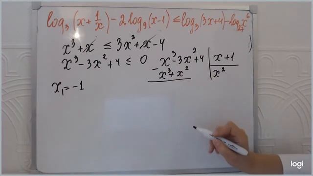 Логарифмическое неравенство Задание 15 профильный ЕГЭ Вариант 279 Ларин смотреть онлайн