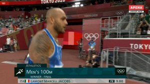 Легкая атлетика. 100 м, мужчины.ТОКИО-2020