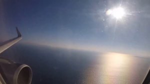 Landing into Mykonos Airport on British Airways Cityflyer from Manchester.