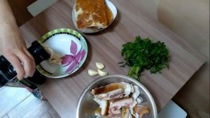 Намазка сало с чесноком к борщу рецепт