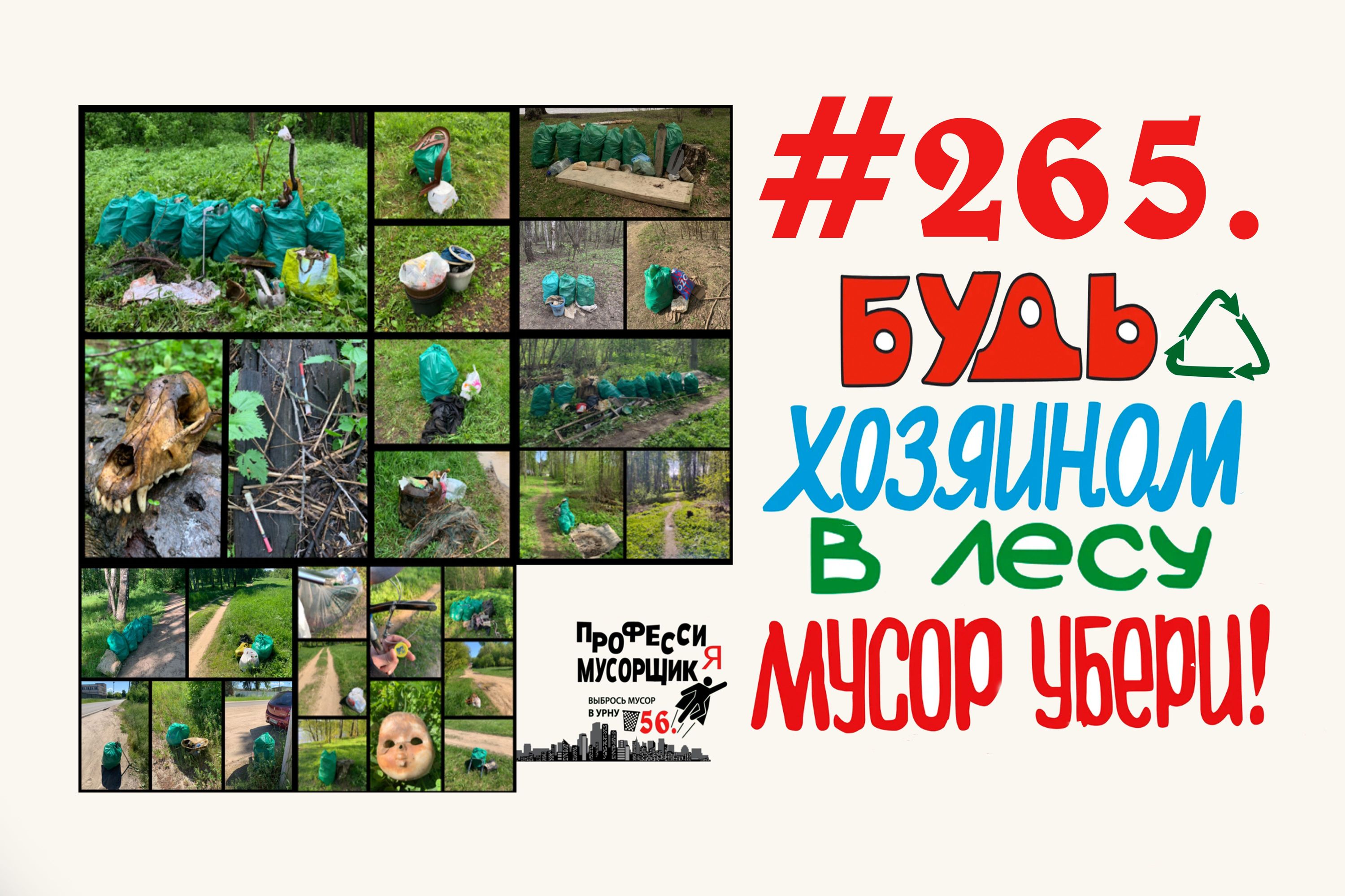 Субботник в лесу завершен, собранно 56 мешков мусора   #265 Орехово-Зуево