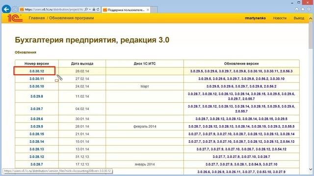 Где скачать последнее обновление 1С?