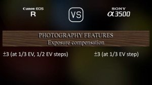 Canon EOS R vs. Sony A3500: A Comparison of Specifications