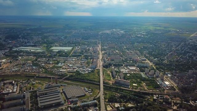 4K. Вологда. Панорама центра. Вологодская область.