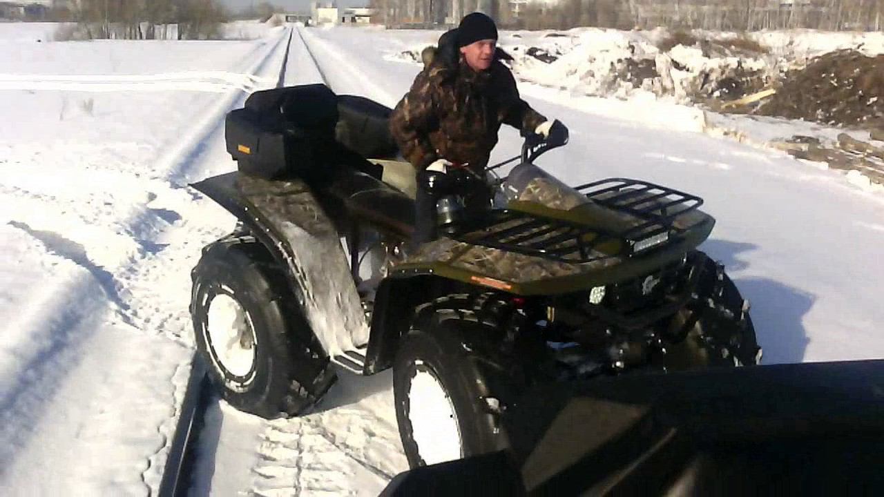 квадроцикл Сокол по снегу на скорости смотреть онлайн