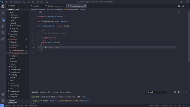 Building a Laravel 8 CRUD Web Application - 13 - Seeding Static Data смотреть онлайн
