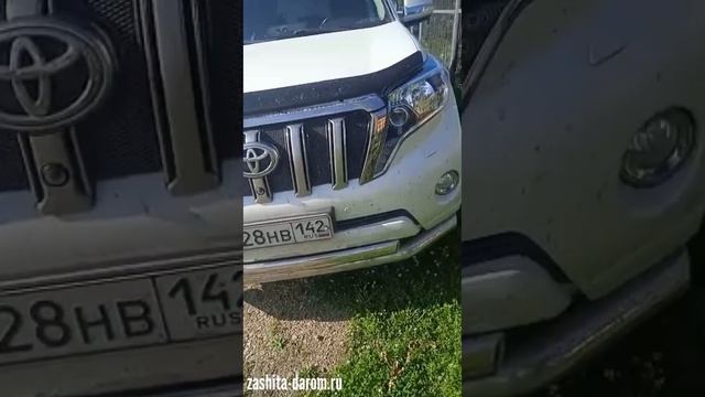 Toyota Prado 150 обзор защиты переднего бампера