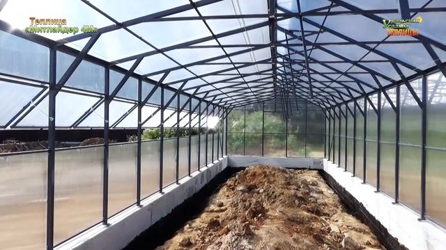 Теплица «Митлайдер 4М» форма с высокими прямыми стенами.