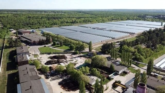 Воронежский тепличный комбинат с воздуха