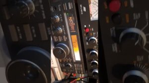 Работа icom 721 на 40м в ssb. Мощность 110 Вт. Антенна несимметричный диполь.