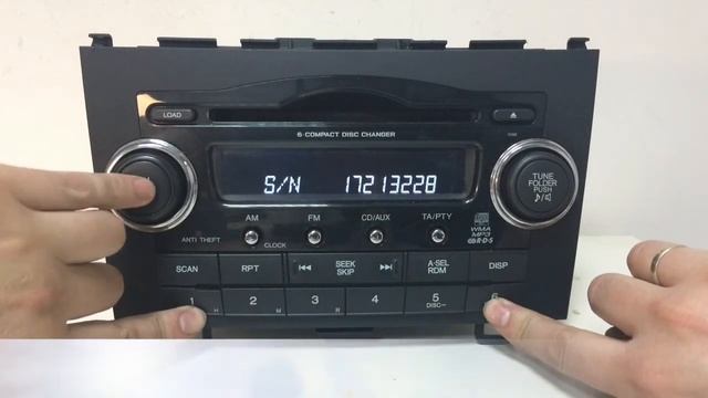 Как раскодировать магниолу HONDA. Определение серийного номера магнитолы. смотреть онлайн