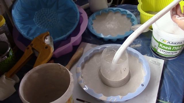 Большие гипсовые цветы для сада (часть 1) ХоббиМаркет смотреть онлайн