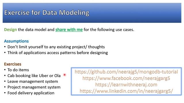 MongoDB Schema Design, MongoDB Data Modelling Exercises and Scenarios смотреть онлайн