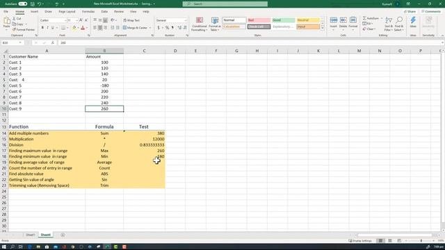 10 Basic Formulas In Microsoft Excel Beginner Series