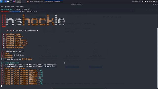 How To Increase Instagram Followers | Kali Linux 2020 | 100% WORKING смотреть онлайн