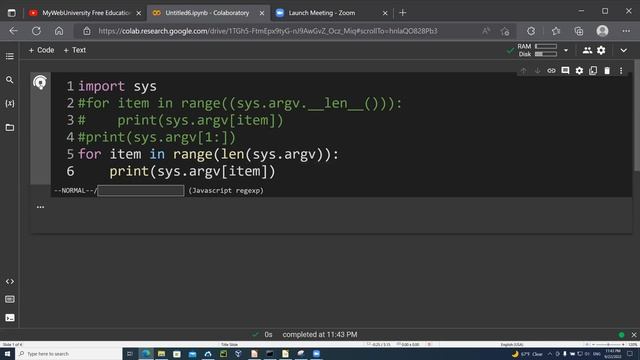 Python (The Sys.argv Class List )