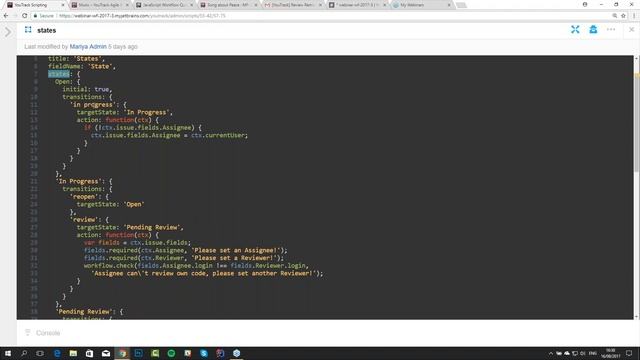 Introduction to JavaScript Workflows in YouTrack 2017.3