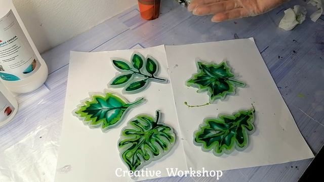 ArtLine???Заливаю ПОДСТАКАННИКИ ЛИСТОЧКИ???НЕВЕРОЯТНО КРАСИВЫЕ!